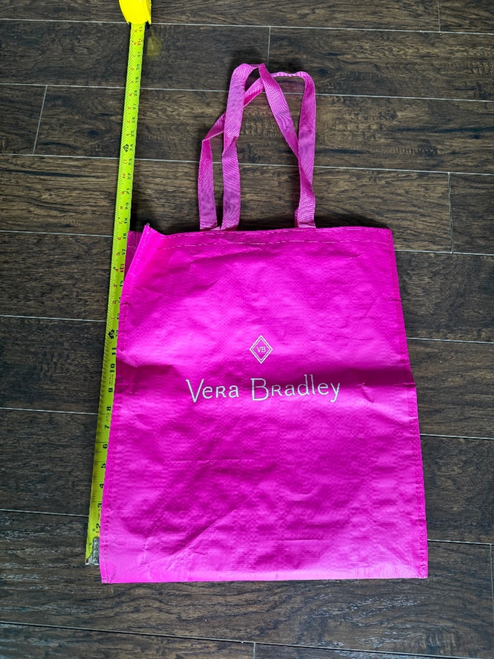 Vera Bradley Hot Pink Reusable Shopping Tote Bag Large